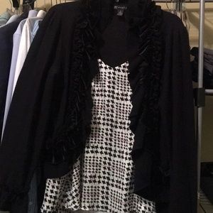 INC black wool jacket